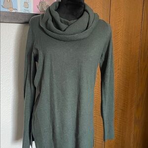 Loft Women's Green Cowl Neck Sweater